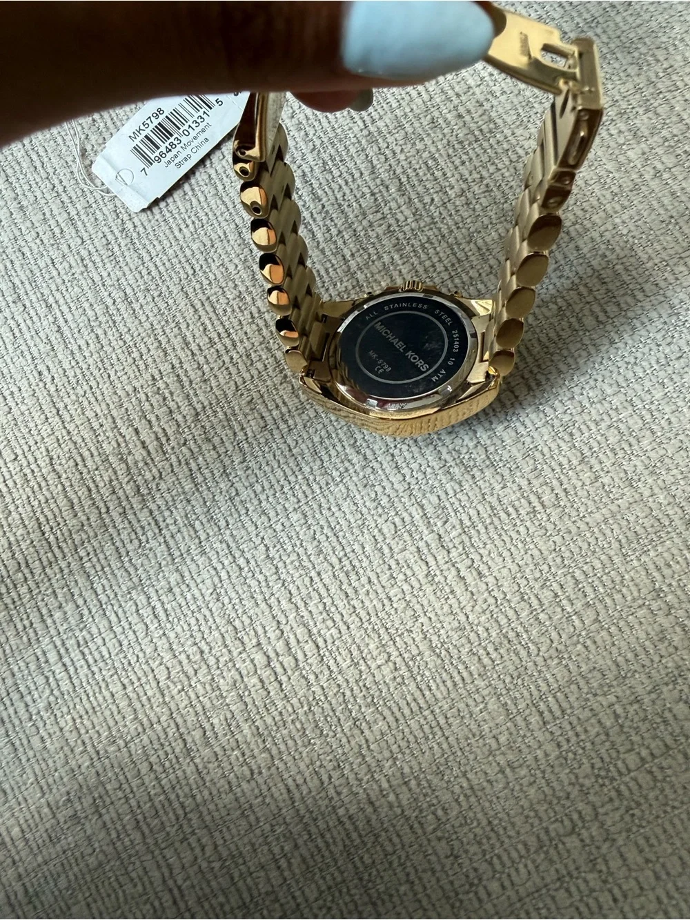 MICHAEL KORS MK5798 Quartz Analog Women Gold-Dial Gold-Band Wristwatcg